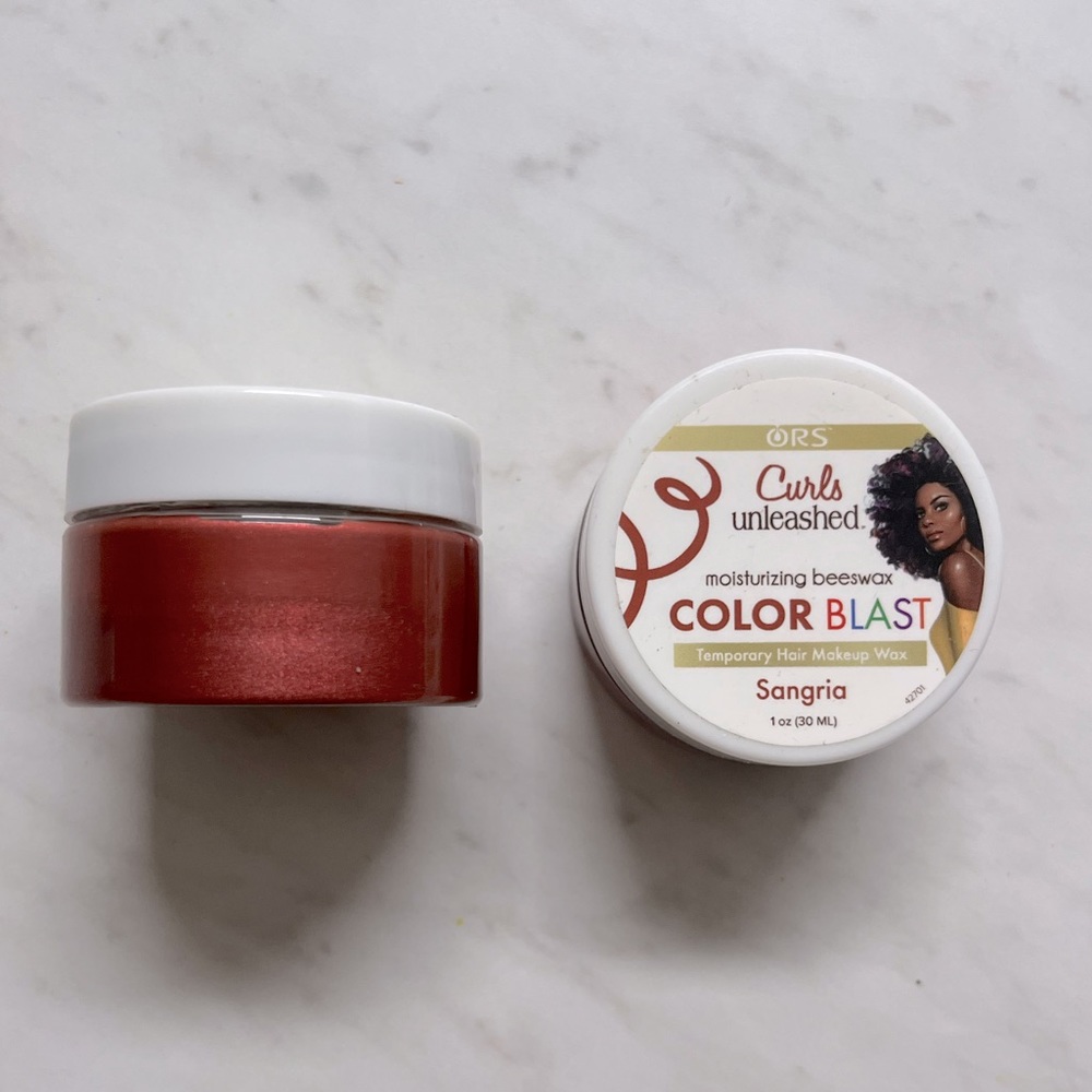 1 Oz Jar of Curls Unleased Color Blast - Sangria - Temporary Hair Color Wax
